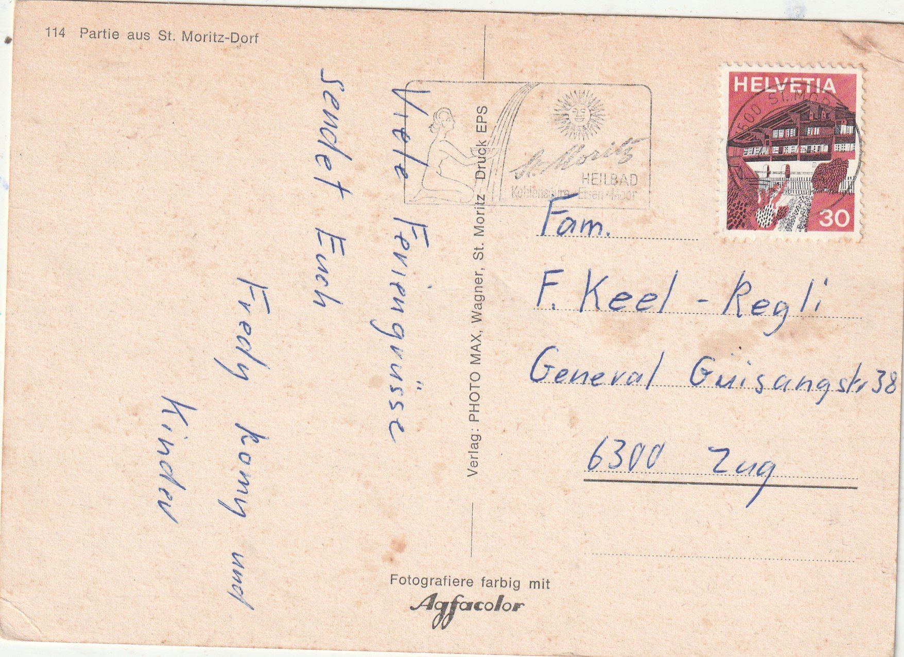 Cartoline postali: St. Moritz Dorfpartie – Usato da Lumbrein venduto da made02 1