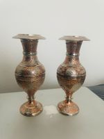 Elegante Vintage Vasen Kupfer Silber Optik aus Dubai