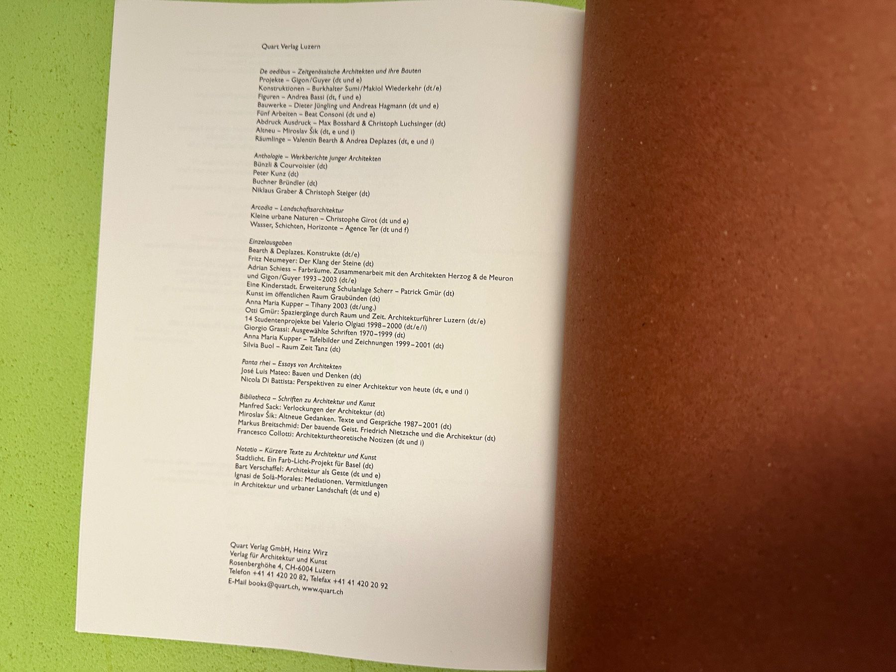 Bücher: Heinz Wirz: Projekte. Gigon/Guyer. – Gebraucht aus Zürich von allp 9