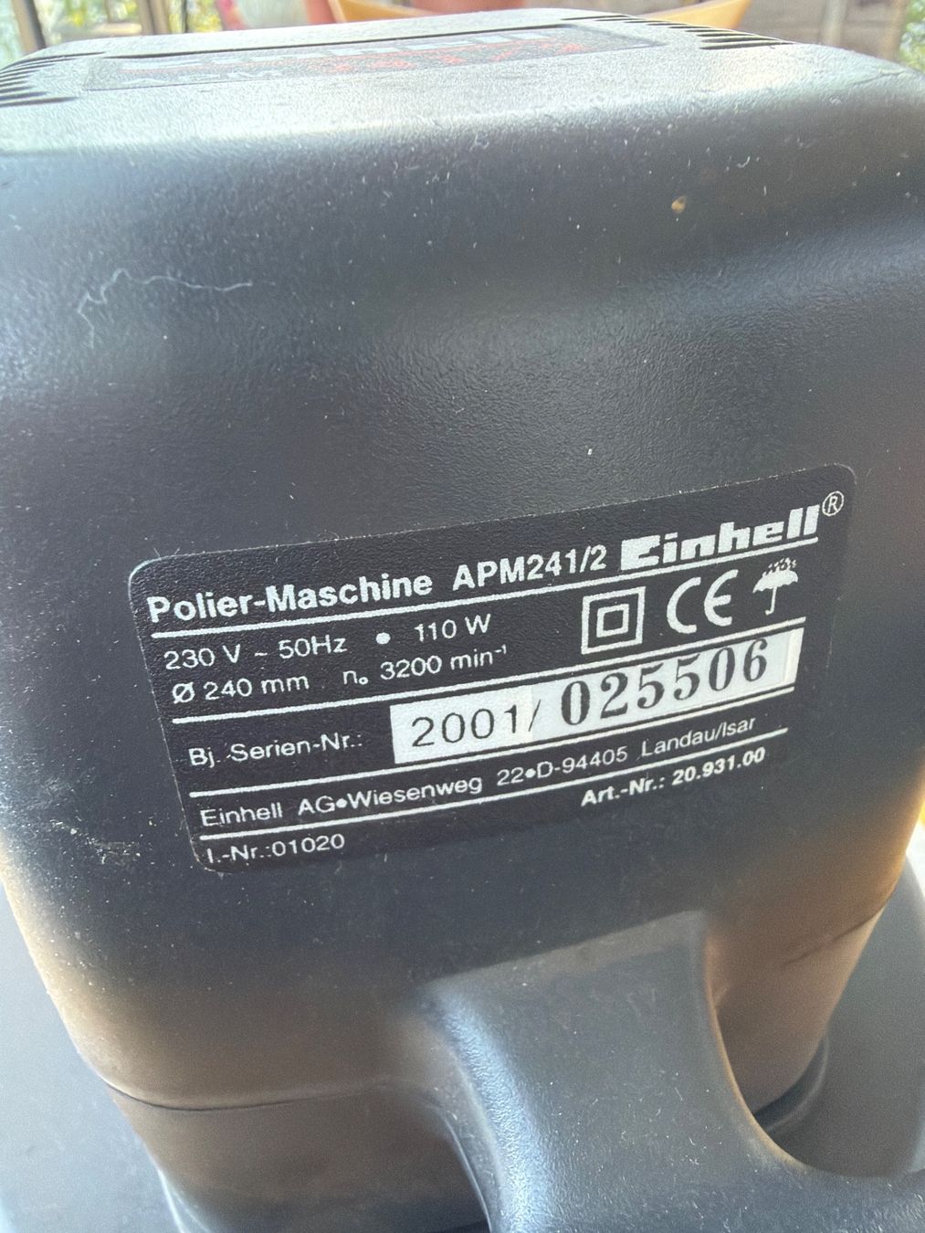 Einhell Tutte le macchine: Ab 1.- Polier-Maschine Einhell APM 241/2 110W – Usato da Attelwil venduto da Canelle67 1