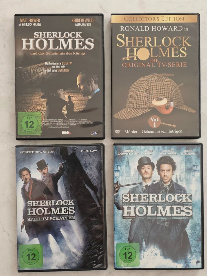Tutti i DVDs: SHERLOCK HOLMES / 4 DVD- Sammlung – Usato da Geuensee venduto da jes_9xyk