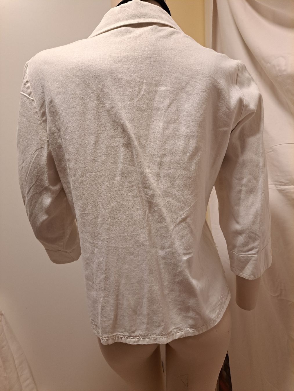 Camicette: Sommerliche Leinenbluse, weiss, XL – Usato da Urdorf venduto da villakagu 3