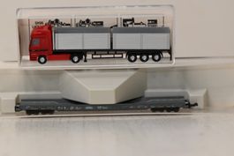 Hupac mit LKW Fleischmann Spur N mit OVP
