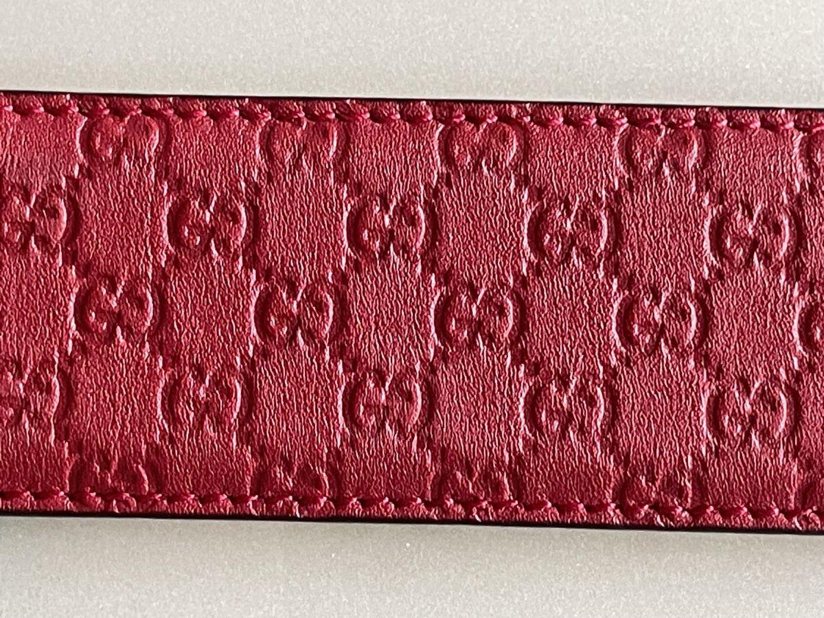 Gucci Cinture: Ceinture Gucci rouge empreinte – Nuovo (secondo la descrizione) da Vuadens venduto da Nina11 1