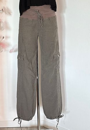 Gr M/38 ☀️💜 Leinen/Viscose Cargo Hose braun