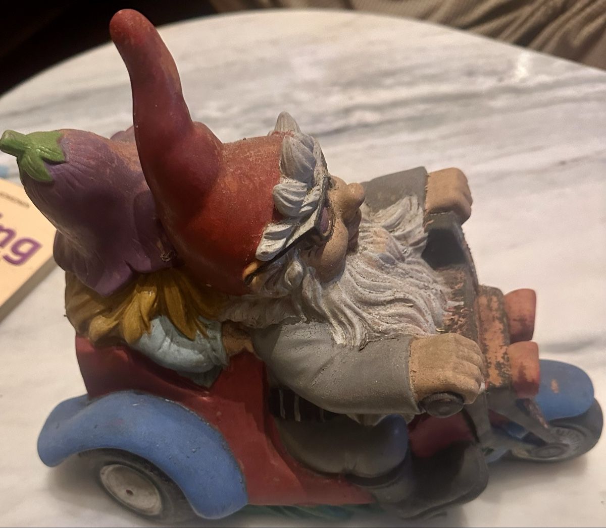 Statuette: Witzige Gartenzwerg-Duo-Figur auf Roller. 60 Chars – Usato da Malters venduto da Gustov 2