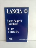 Brochure Tarif Lancia Delta/Prisma 1986 (Suisse)