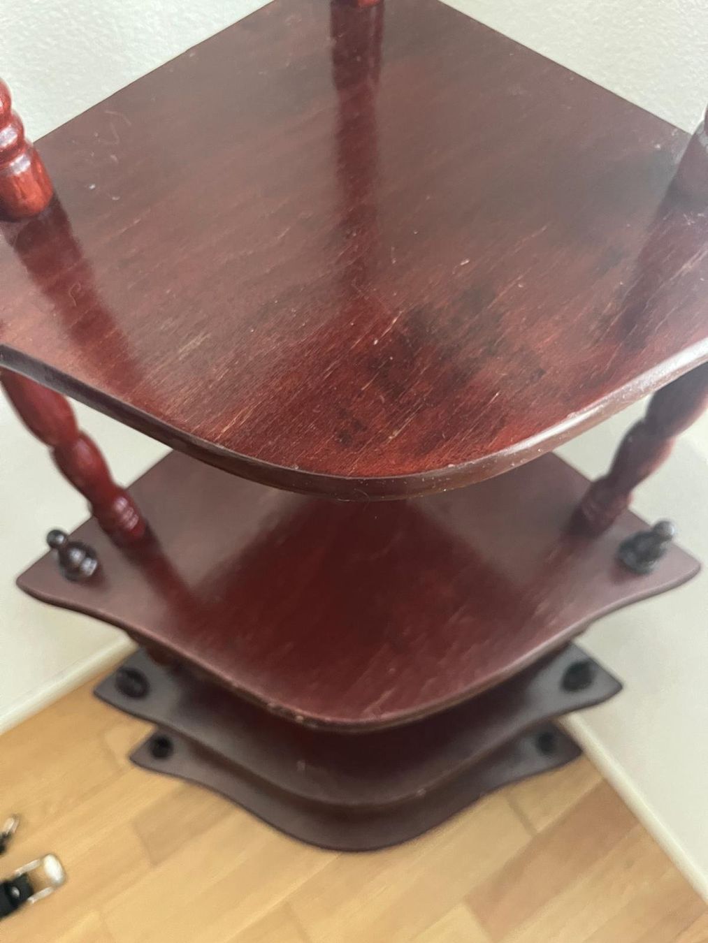 Scaffali: Vintage Eckregal aus Holz, rotbraun – Usato da Neuenkirch venduto da the_7pdb 3