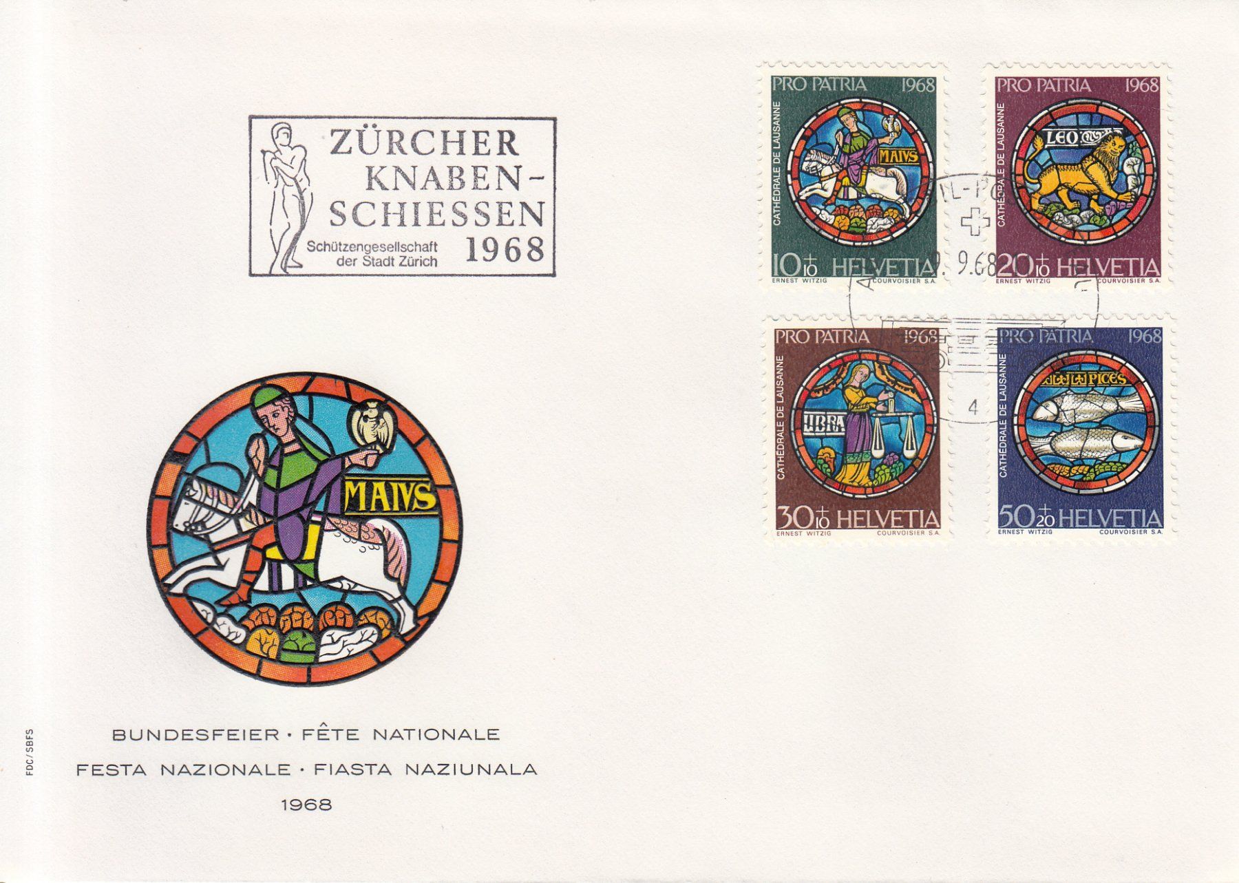 Tutti i francobolli: Sonderstempel A. 1118 Knabenschiessen 1968 – Usato da Bürglen TG venduto da StampGraf