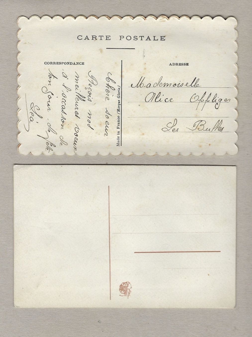 Cartes postales: ALTE STICKEREI ANSICHTSKARTEN JUGENDSTIL ROSEN – D'occasion à Balgach par Zwischenraum 1