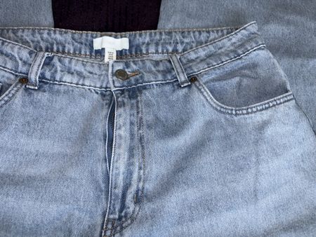 Jeans H&M larges bleus clairs taille haute printemps/été