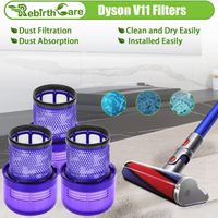 Waschbarer Filter Zubehör Total Clean für Dyson V11 2 Stück