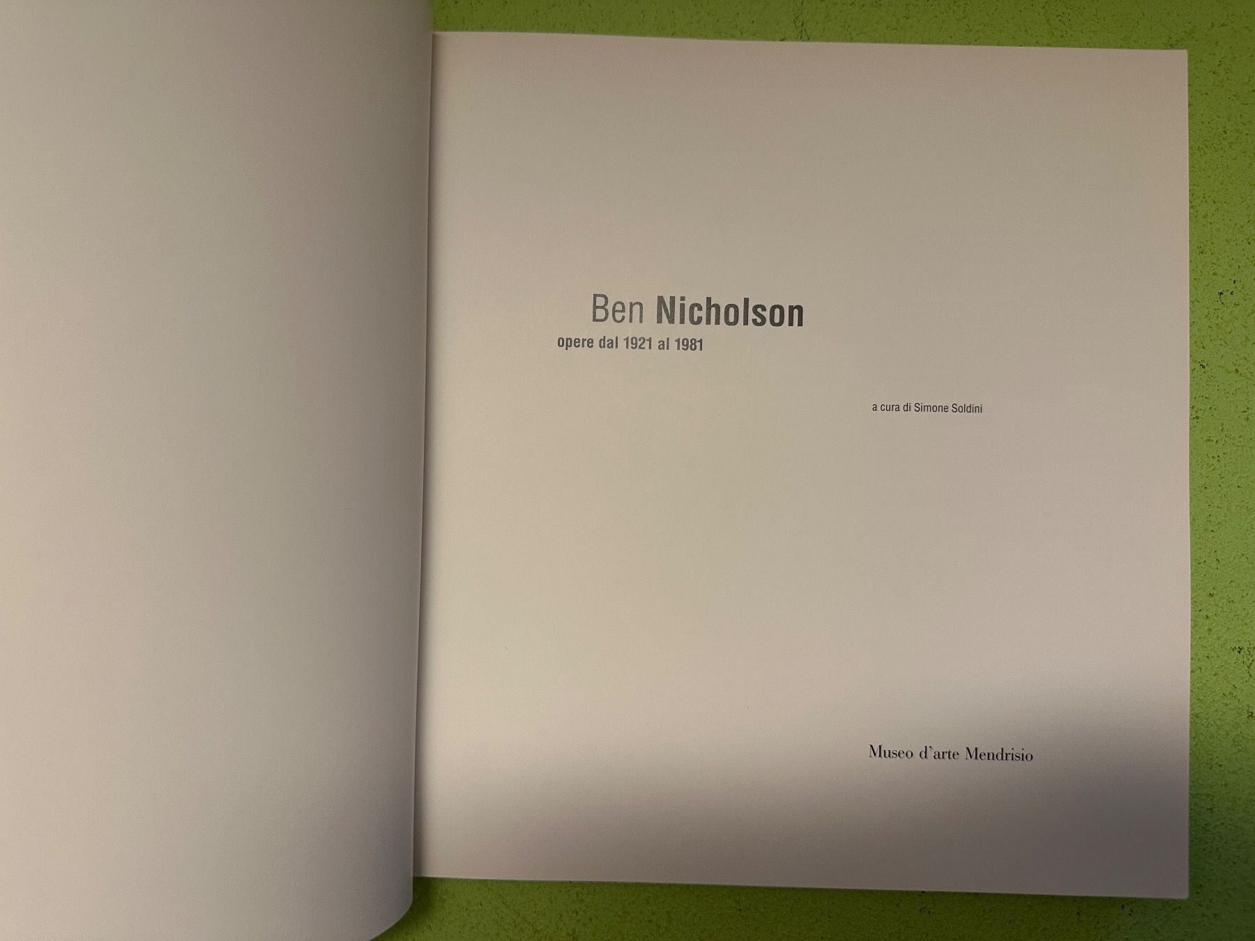 Bücher: Simone Soldini: Ben Nicholson. opere dal 1921 al 1981. – Gebraucht aus Zürich von allp 1