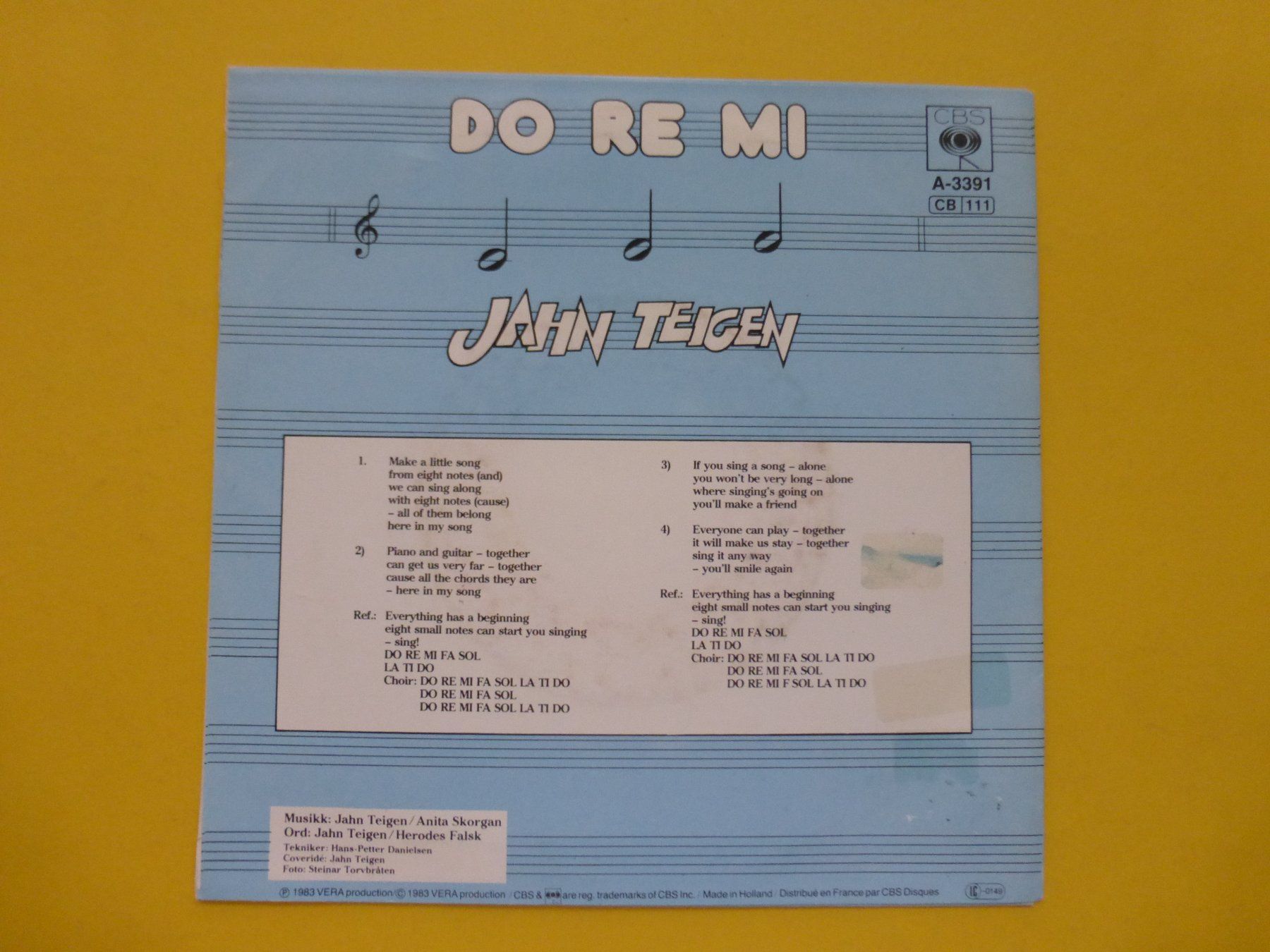 Schallplatten: Jahn Teigen – Do Re Mi – Gebraucht aus Zürich von Swiss57 1
