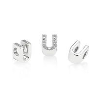 Pandora Buchstabe U Charm, silber neu