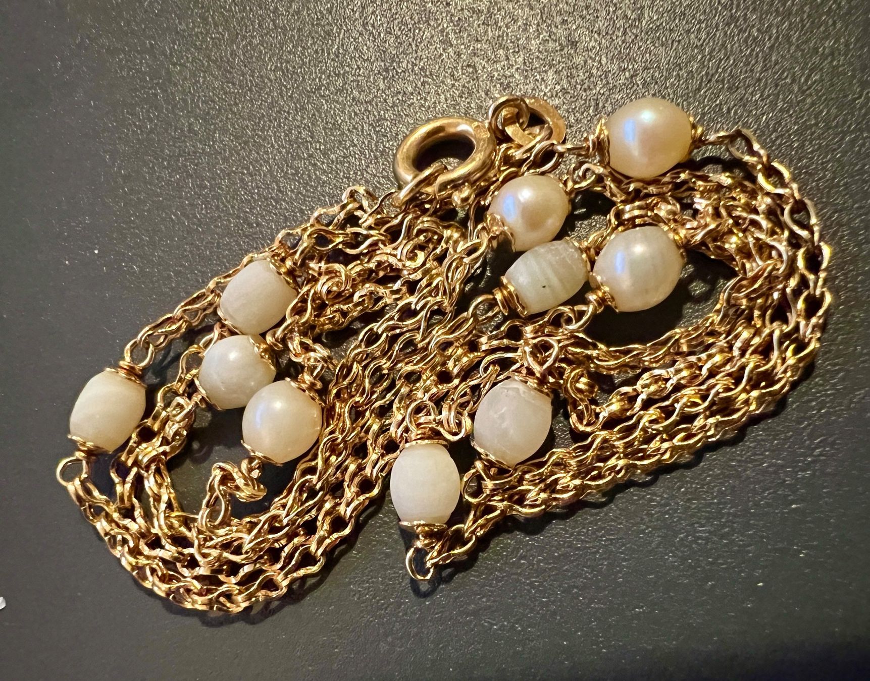 Catenine: Gold-Collier 18K mit Perlen – Usato da Chur venduto da Penting1935 2
