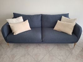 3er Sofa in blau