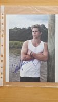 Liam Hemsworth, Original Autogramm auf Grossfoto farbig