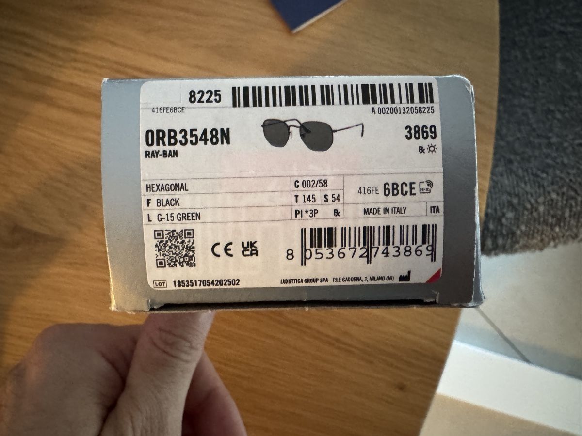 Ray-Ban Brillen & Gläser: Ray-Ban RB3548N Hexagonal  – Gebraucht aus Steinhausen von Jo_sy 2