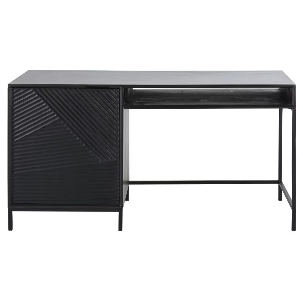 Scrivanie: Mangoholz Schreibtisch mit Schrank – Usato da Baar venduto da swisswhite