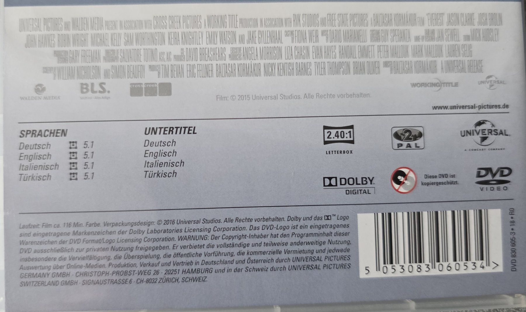 Tutti i DVDs: DVD Everest / Jason Clarke – Usato da Oetwil am See venduto da fineli2 1