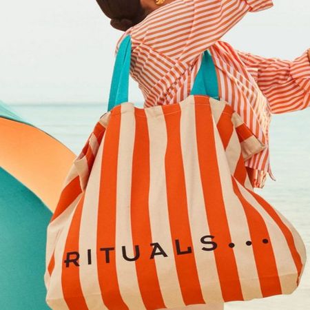 Rituals Shopper / Beach Bag  orange/türkis NEU