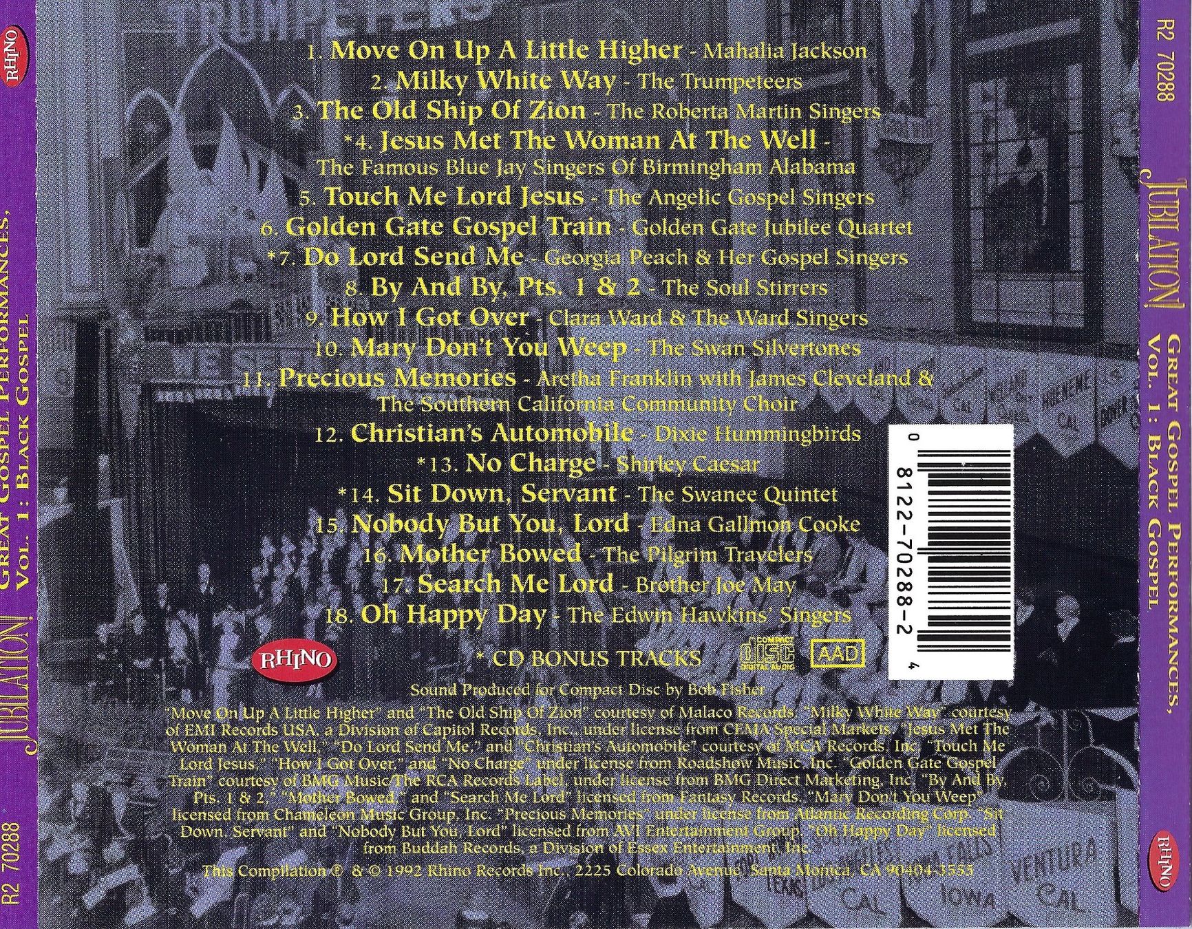 CDs: CD Jubilation - Great Gospel Performances, Volume 1 – D'occasion à Steinhausen par rasuni 2