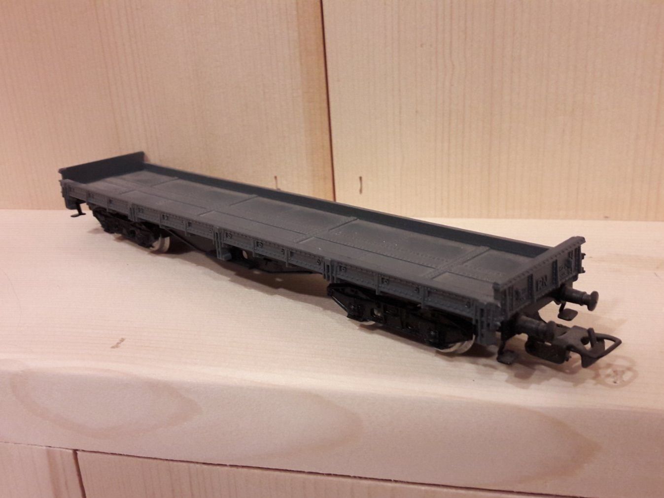 Modellini di ferrovie: Electrtren HO DC : wagon plat 4 essieux – Usato da Buttes venduto da Cafe2005 2