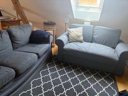 IKEA EKTORP Sofa-Set – 2er & 3er Sofa dunkelgrau