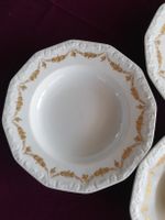 Classic Rose Suppenteller, 5 Stk., Golddekor Rosenthal