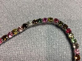 Fancy Gems Tennisarmband 💎✨ 925 Silber vergoldet B25