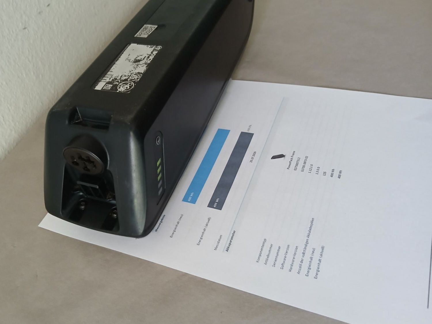 Bosch Batteries: Bosch Powerpack 400 mit 400Wh 100% / inklusive Messbericht – D'occasion à Winterthur par .-thx-. 4