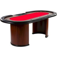 ROYAL FLUSH Pokertisch 213x106x75cm rot