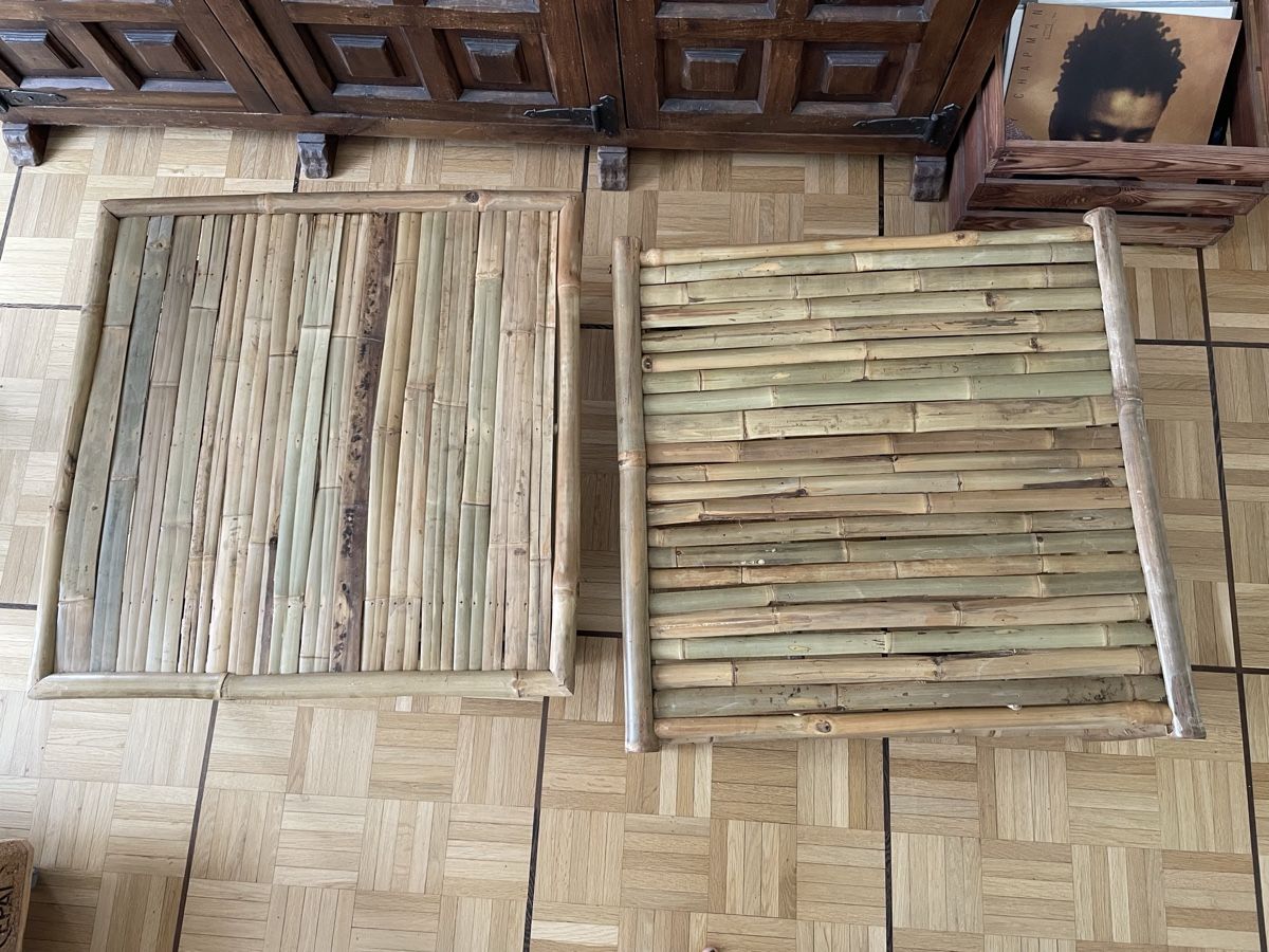 Set di tavolo e panche: Bambusmöbel – Nuovo e nell'imballaggio originale da Winterthur venduto da MurielFrei 2