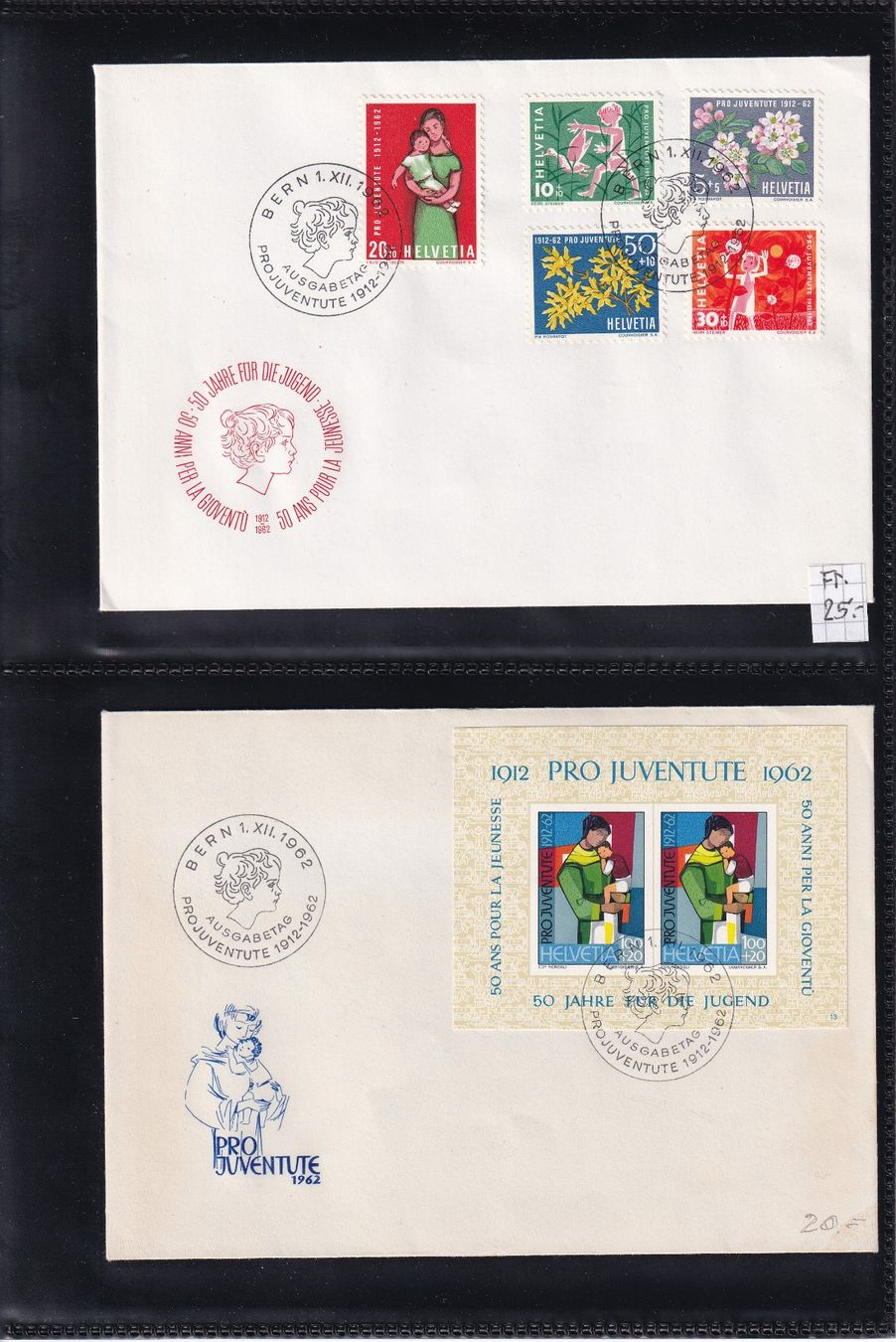 Alle Briefmarken: Sammlung FDC Pro Juventute 1954-2001 SBK 570.- – Gebraucht aus Rossa von becky05 4