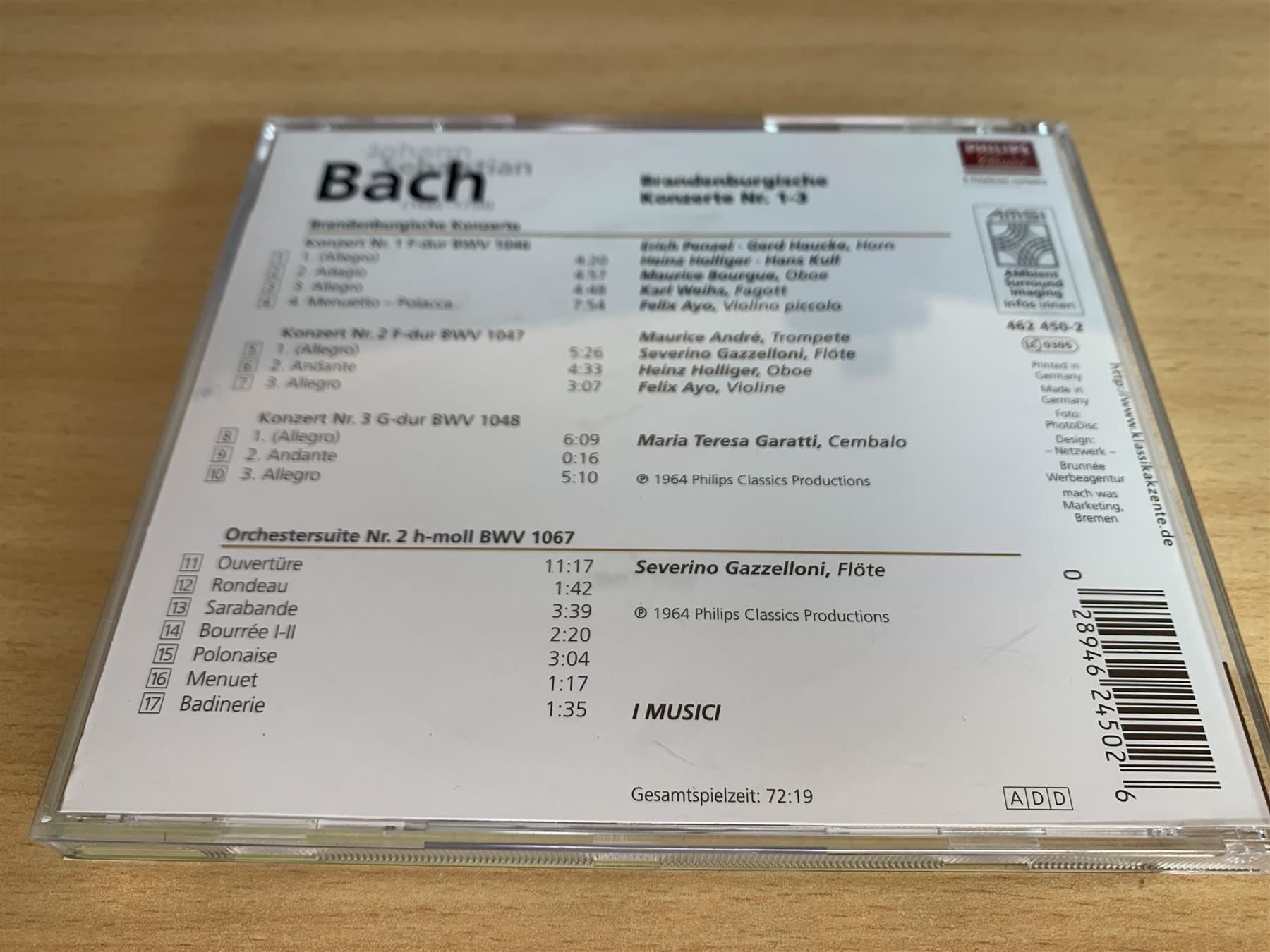 CD: Bach - Brandenburgische Konzerte Nr.1-3 – Usato da Rikon im Tösstal venduto da Alpenmutz 1