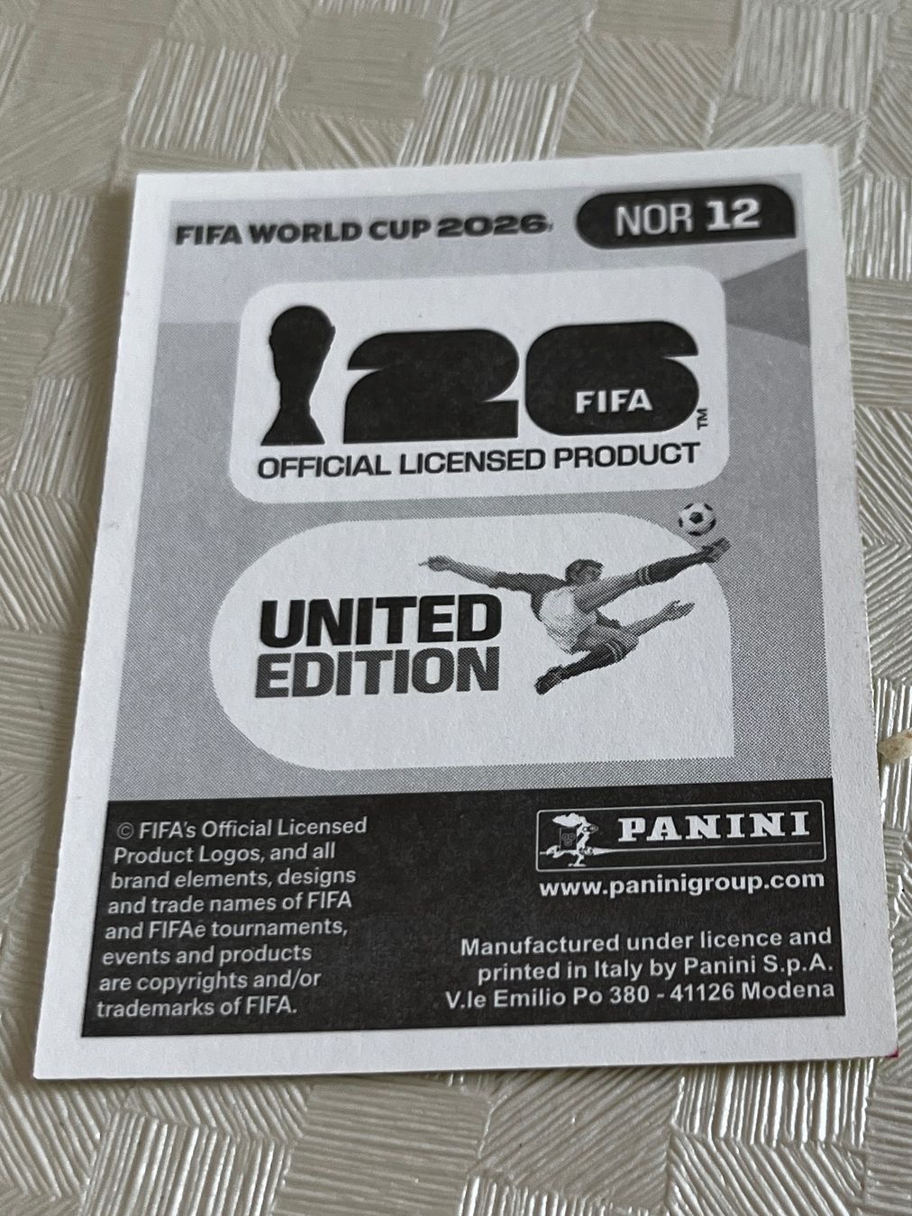 Panini Carte collezionabili: Panini Fifa World Cup 2026 NOR 12 – Usato da Winterthur venduto da Numero1 1