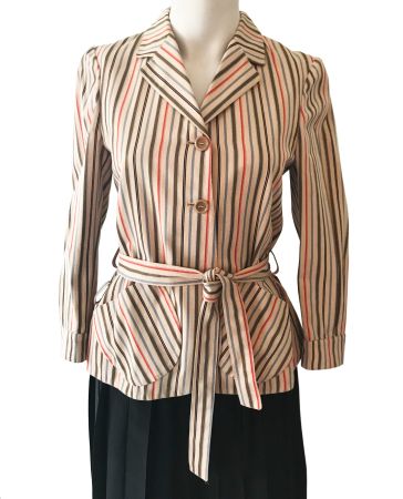Jacke Gr. M Baumwolle Designer MARNI gestreift VINTAGE