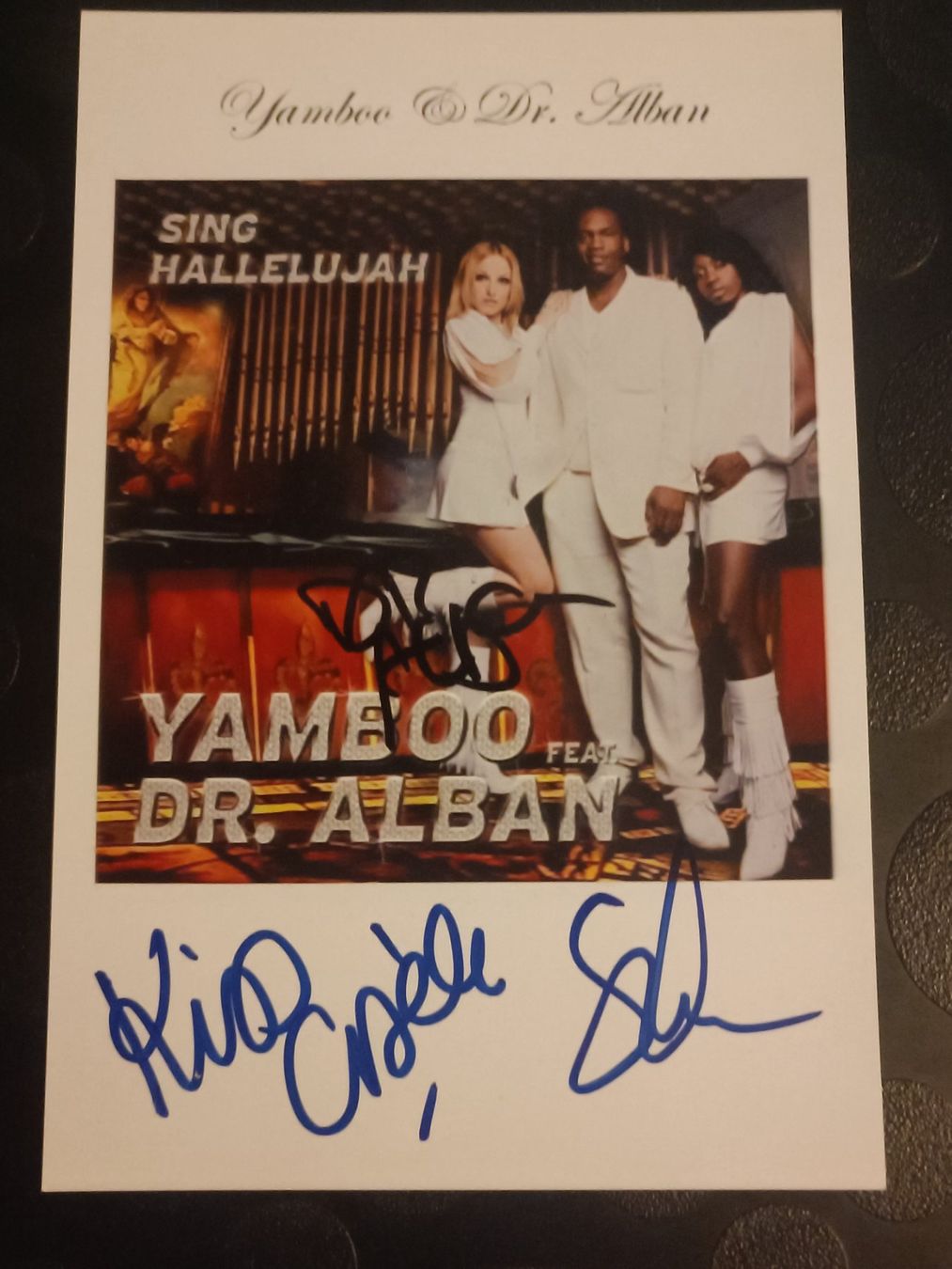 Autogramme: Yamboo & Dr. Alban - Sing Hallelujah - handsigniert – Gebraucht aus Menziken von Artographs