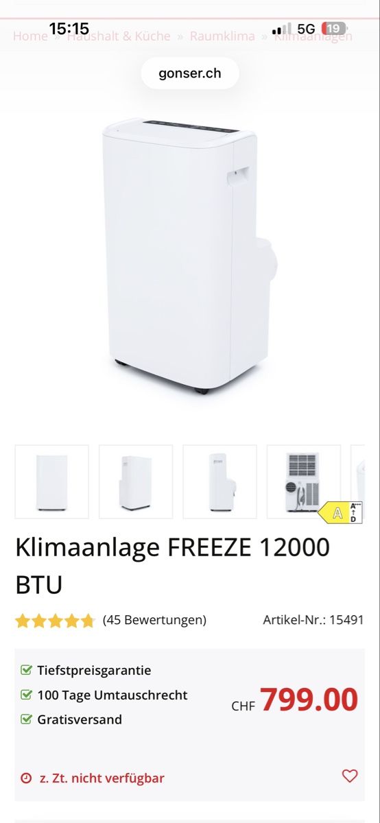 Climatiseurs: Neue Klimagerät  – Neuf (Voir description) à zürich par Zus1979