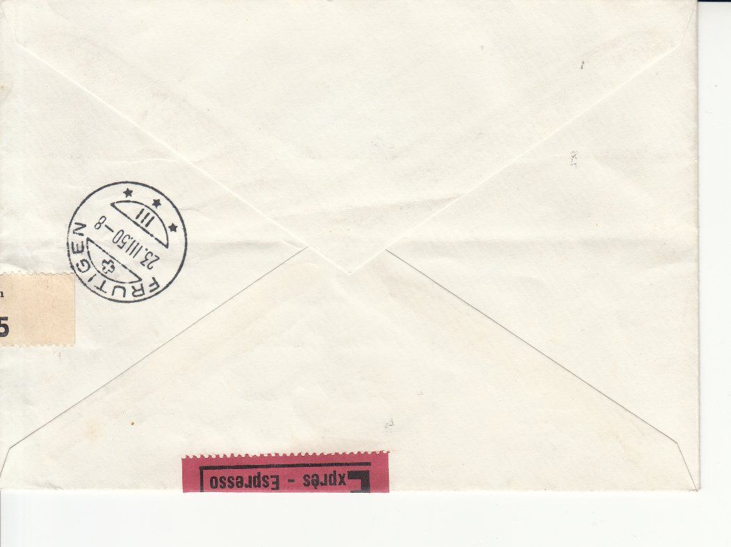 Tutti i francobolli: LBK 219 - 223; + 234 auf R-Brief – Usato da Bürglen TG venduto da StampGraf 1