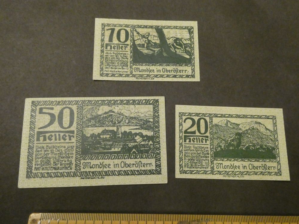 Oesterreich 1920, Mondsee - Notgeldscheine ungefaltet (D'occasion) à ...