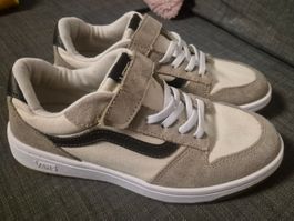 Vans Sneaker beige schwarz Klettverschluss