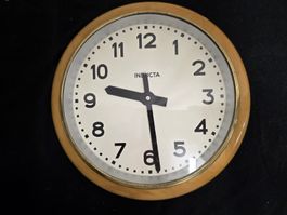 Wanduhr INDICTA Holzrahmen ca. 30cm Durchmesser 
