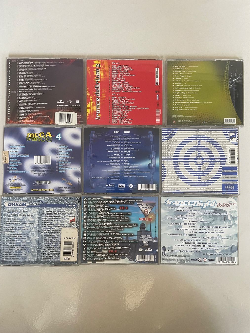 💿 Lot of 9 cd trance - techno - house music 🎶 (Defekt) in