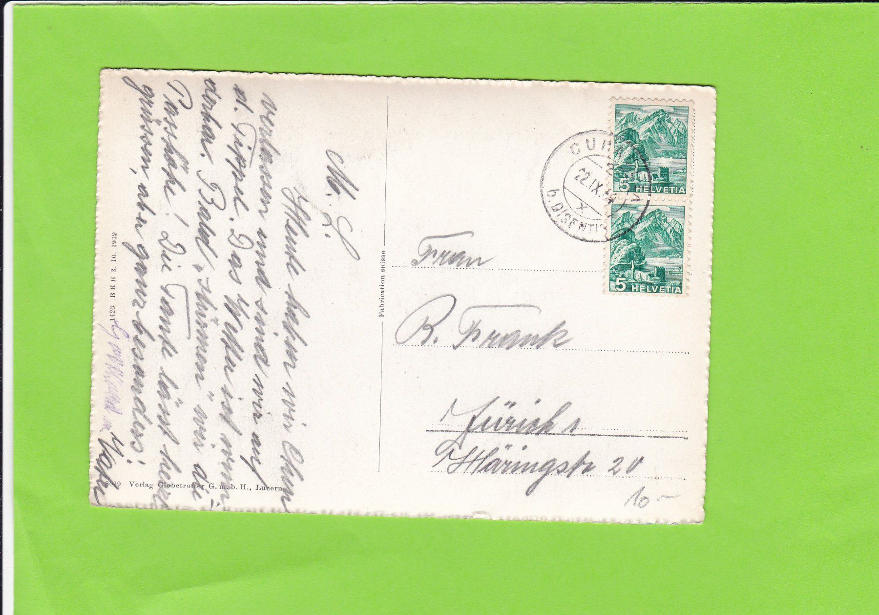 Cartoline postali: Curaglia – Usato da St. Peterzell venduto da neckertal 1