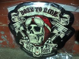 Born to ride hot rods skull classic