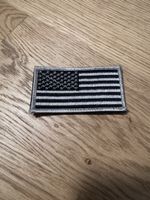 Stoffabzeichen USA Flagge Schwarz Weiss Klett neu