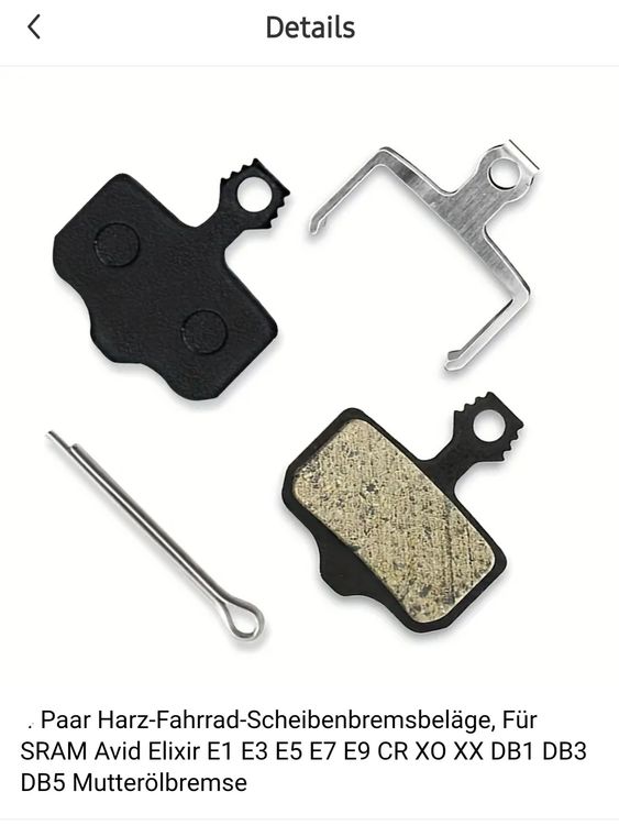 Shimano Bremsbelag Scheibenbremsbeläge N04C Für BRM9120/8120/7120, Metall