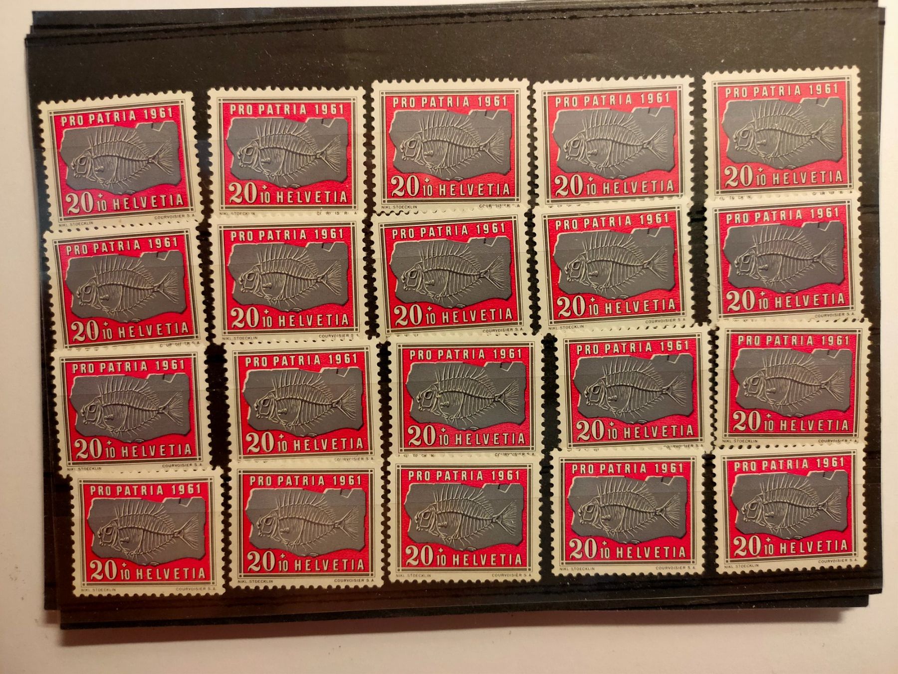 Tutti i francobolli: je 20 x Postfrische Pro Patria 1961 – Nuovo (secondo la descrizione) da Zürich venduto da Joer